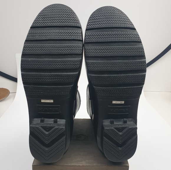 Hunter Original Biker Boots leather Pull-on with buckle detail size 8 - Picture 11 of 16